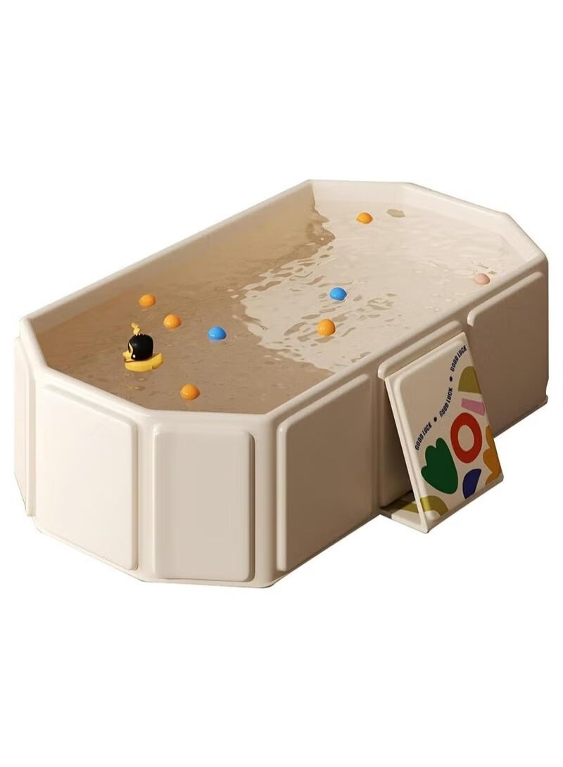 AGREON Baby Folding Bathtub, Kids Bathtub with Non-Slip Base, with Thermostatic System, for 0-5 Years Old, Travel Essential, Indoor/Outdoor Use, Easy Storage - Image 1